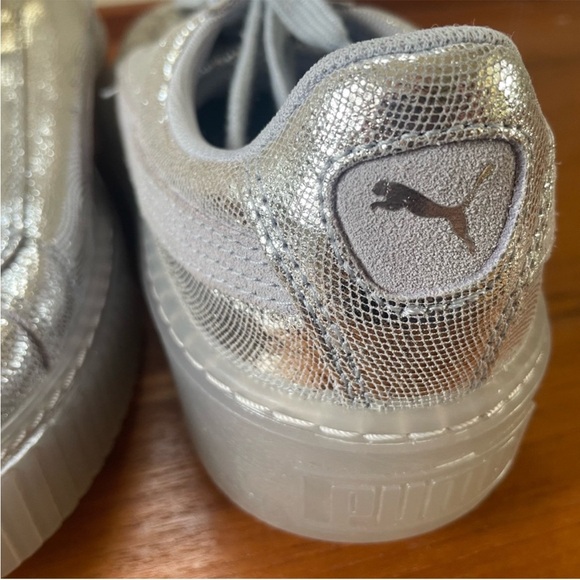 Puma Silver Glitter Platform Sneakers, NWOB - Picture 15 of 15